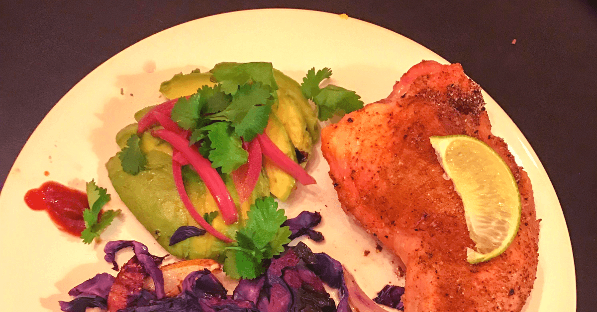 1 Pan Mexican Roasted Chicken Thighs and Veggies