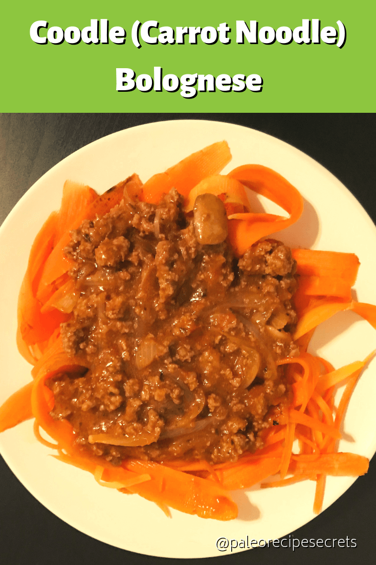 Coodle (Carrot Noodle) Bolognese