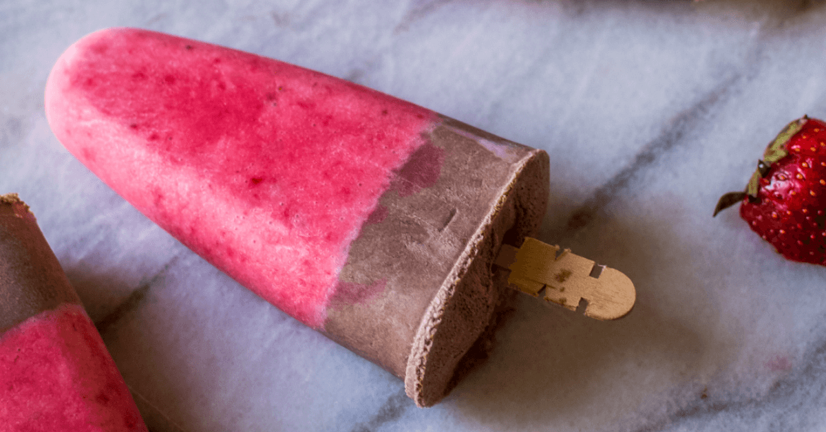 Strawberry & Chocolate Popsicles - Paleo Recipe Secrets