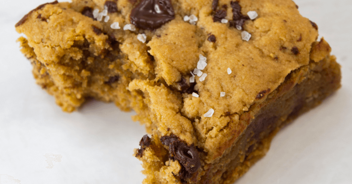 Tahini Chocolate Chunk Blondies - Paleo Recipe Secrets